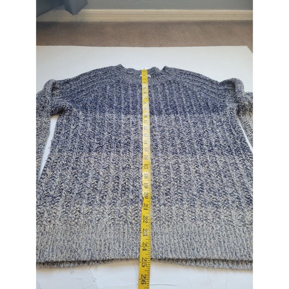 Lucky Brand Ribbed Knit Blue Ombre Long Sleeve Sweater Size M Casual Office Wear - Picture 9 of 11